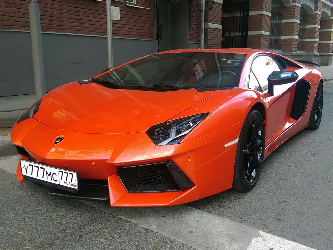 у777мс777, Lamborghini Aventador (Moscow City) License plate Russia